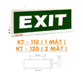 Đèn thoát hiểm Kentom KT-110 ( 1 Mặt )